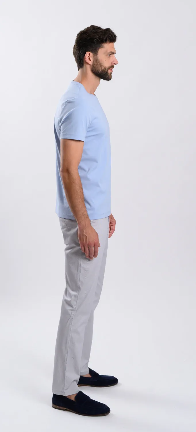 Alain Delon t-shirt azzurra uomo cotone