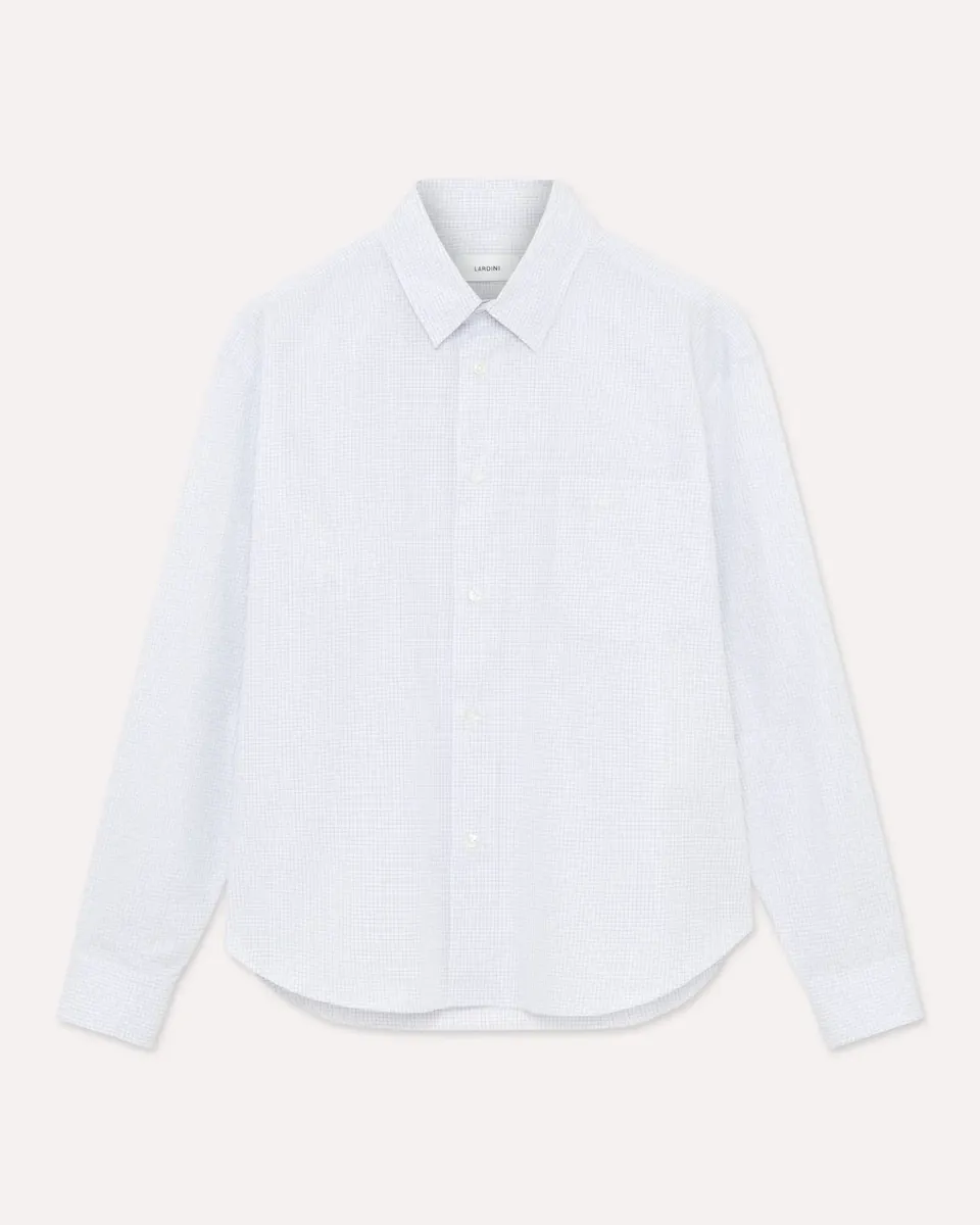 Lardini Camicia Bianca in Popeline di Cotone