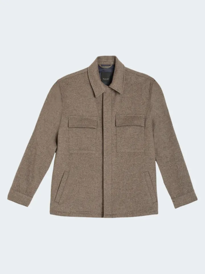 Sand Menswear Cashmere Light Aiden overshirt cammello