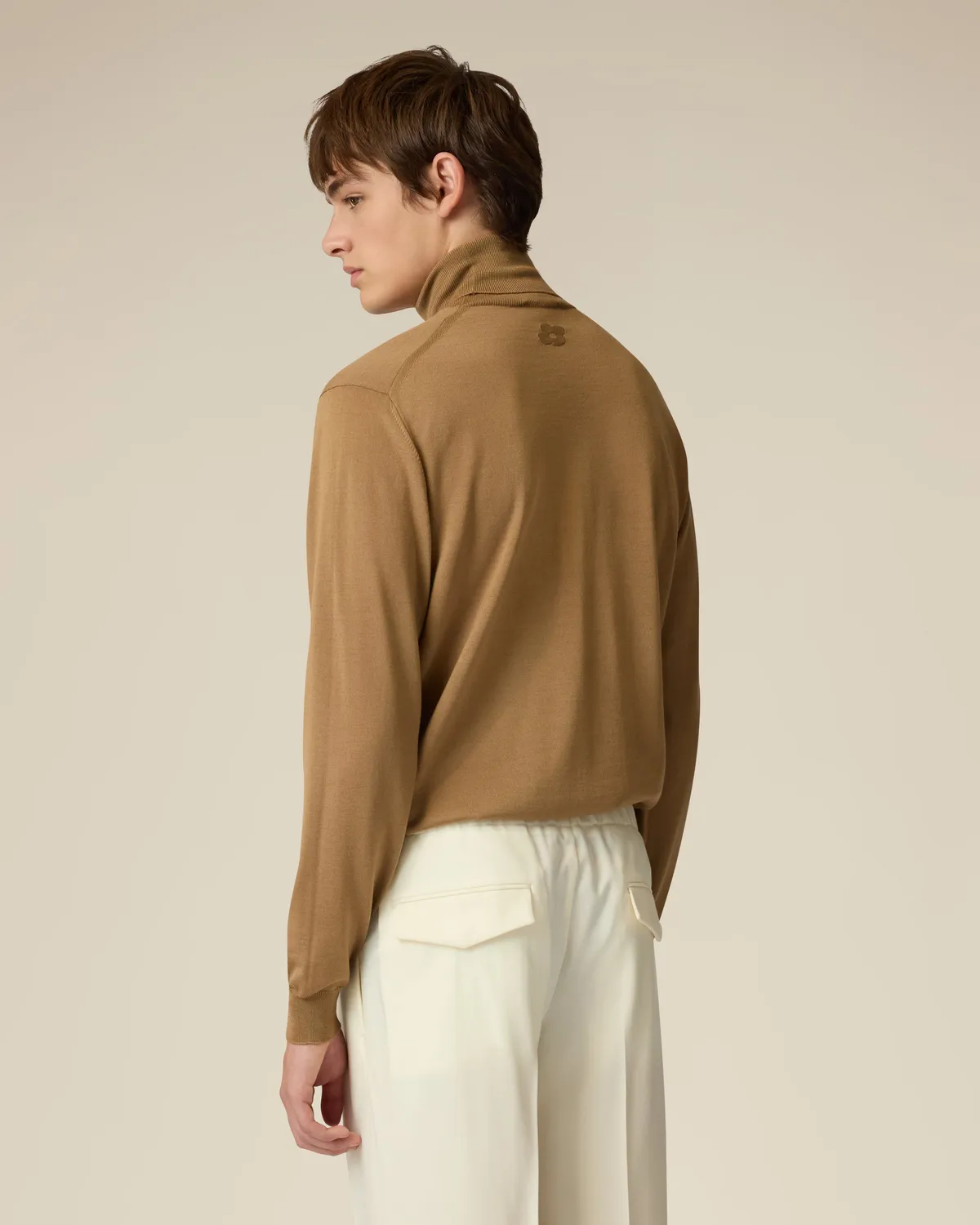 Lardini dolcevita cammello merino superfine 120's
