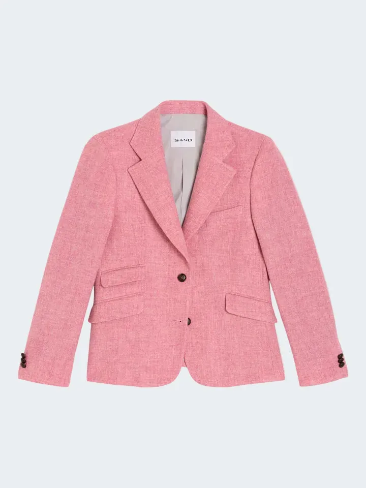 Sand Shetland Remi blazer donna rosa corallo