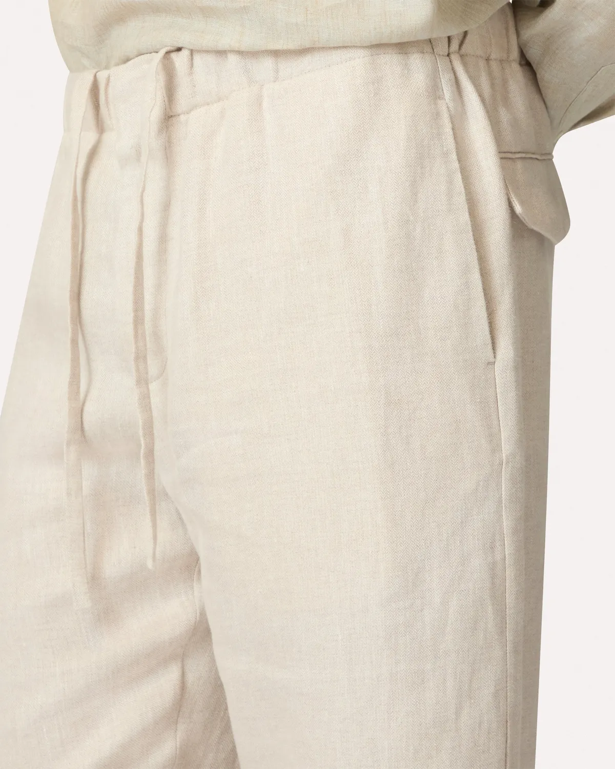 Lardini pantalone beige senza pieghe lino 23 cm