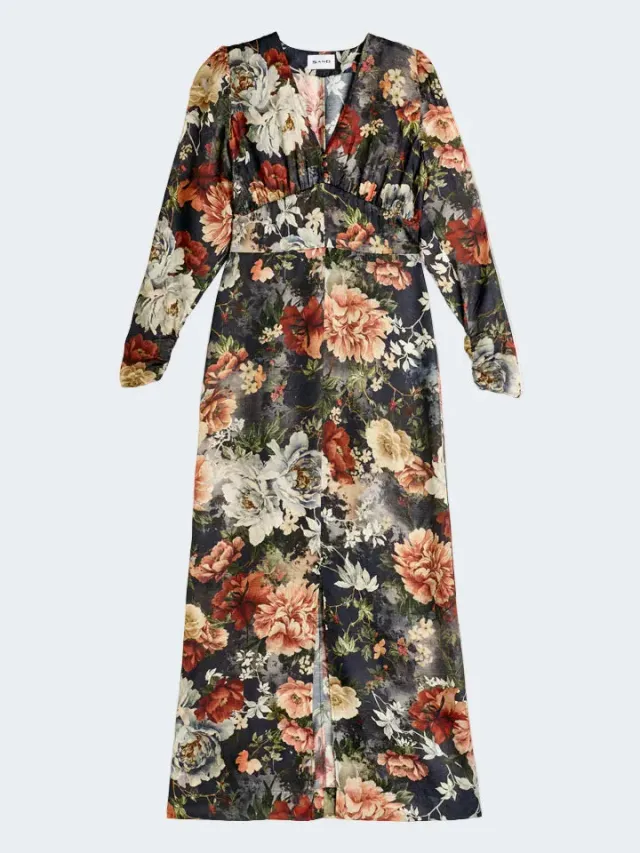 Sand Menswear Kiri Long vestito seta floreale