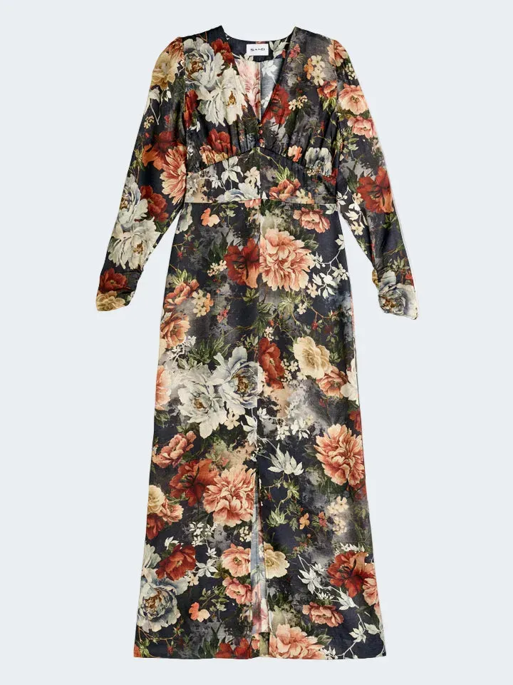 Sand Menswear Kiri Long vestito seta floreale