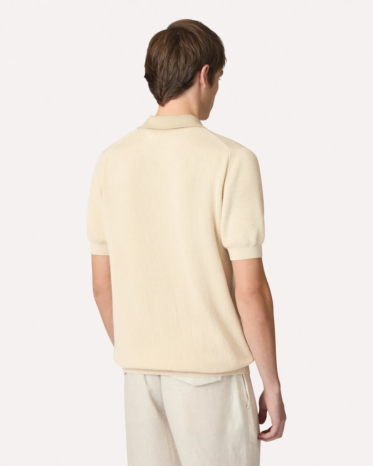 Lardini polo panna costa inglese cotone compact