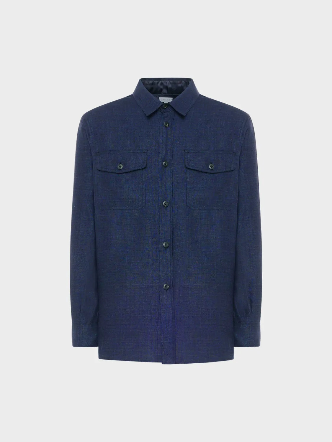 Caruso Aida overshirt lino lana blu XS-XL