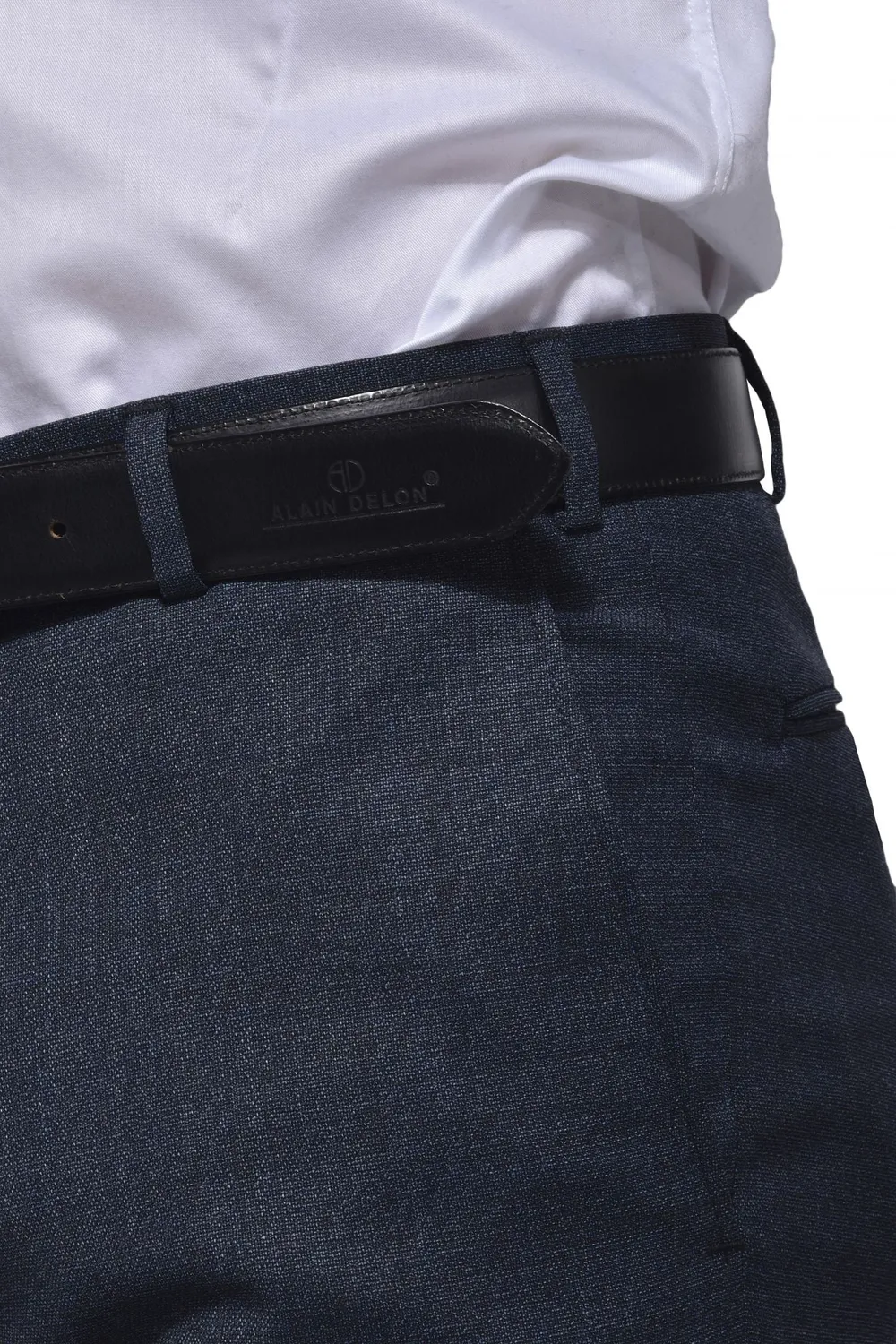 Alain Delon pantalone abito grigio blu 46 antistiro