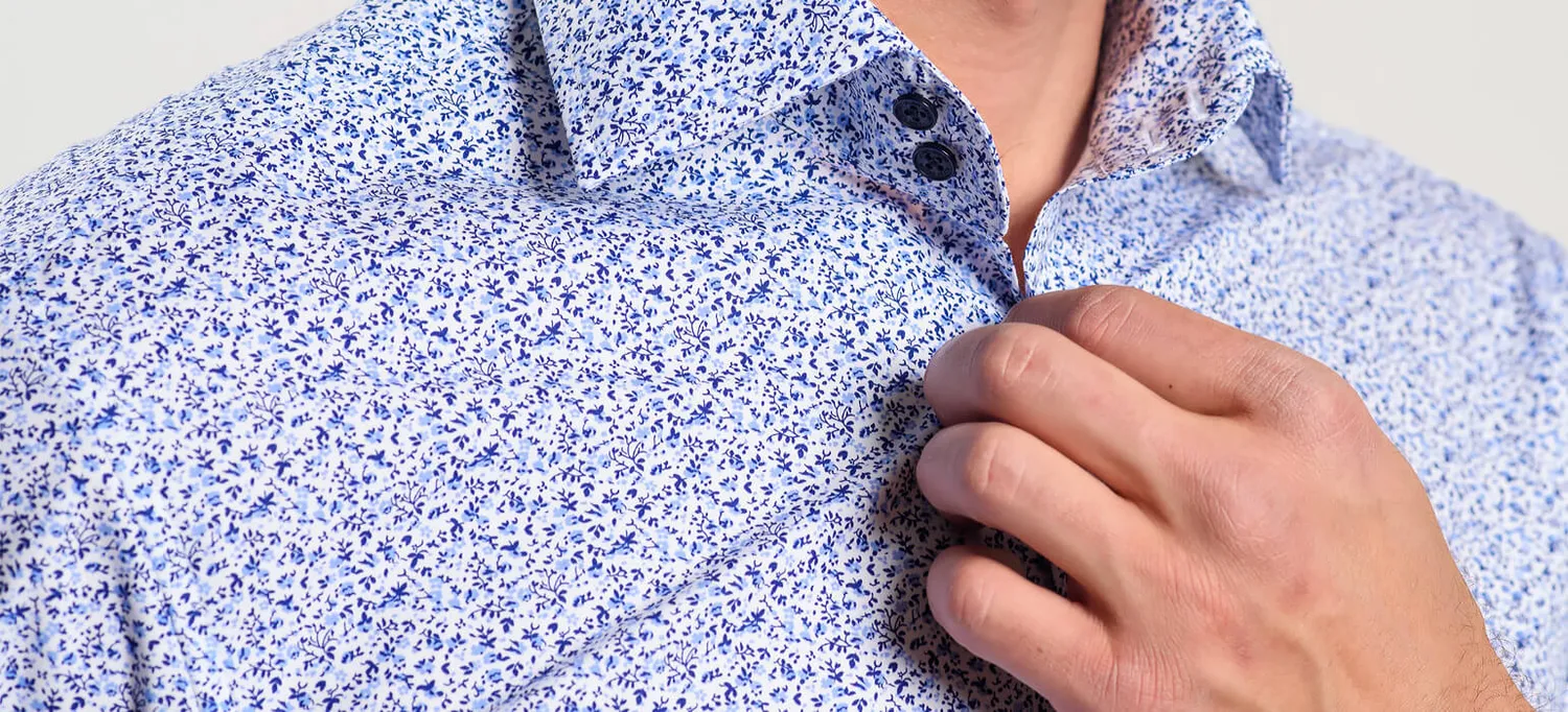 Alain Delon Camicia Extra Slim Fit Fantasia Stretch