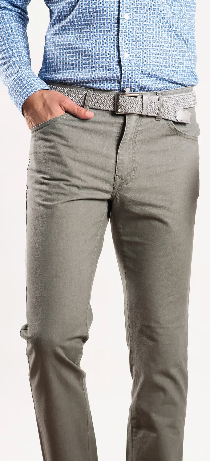 Alain Delon jeans grigio slim fit elasticizzato cotone
