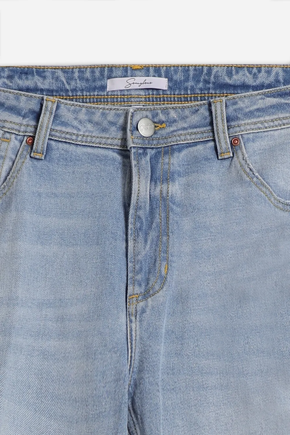 Sonny Bono Slim Cropped jeans celeste cotone elasticizzato
