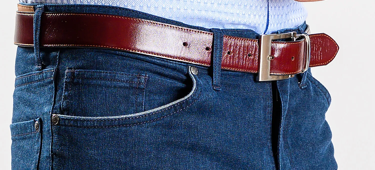 Alain Delon jeans slim blu scuro elasticizzato