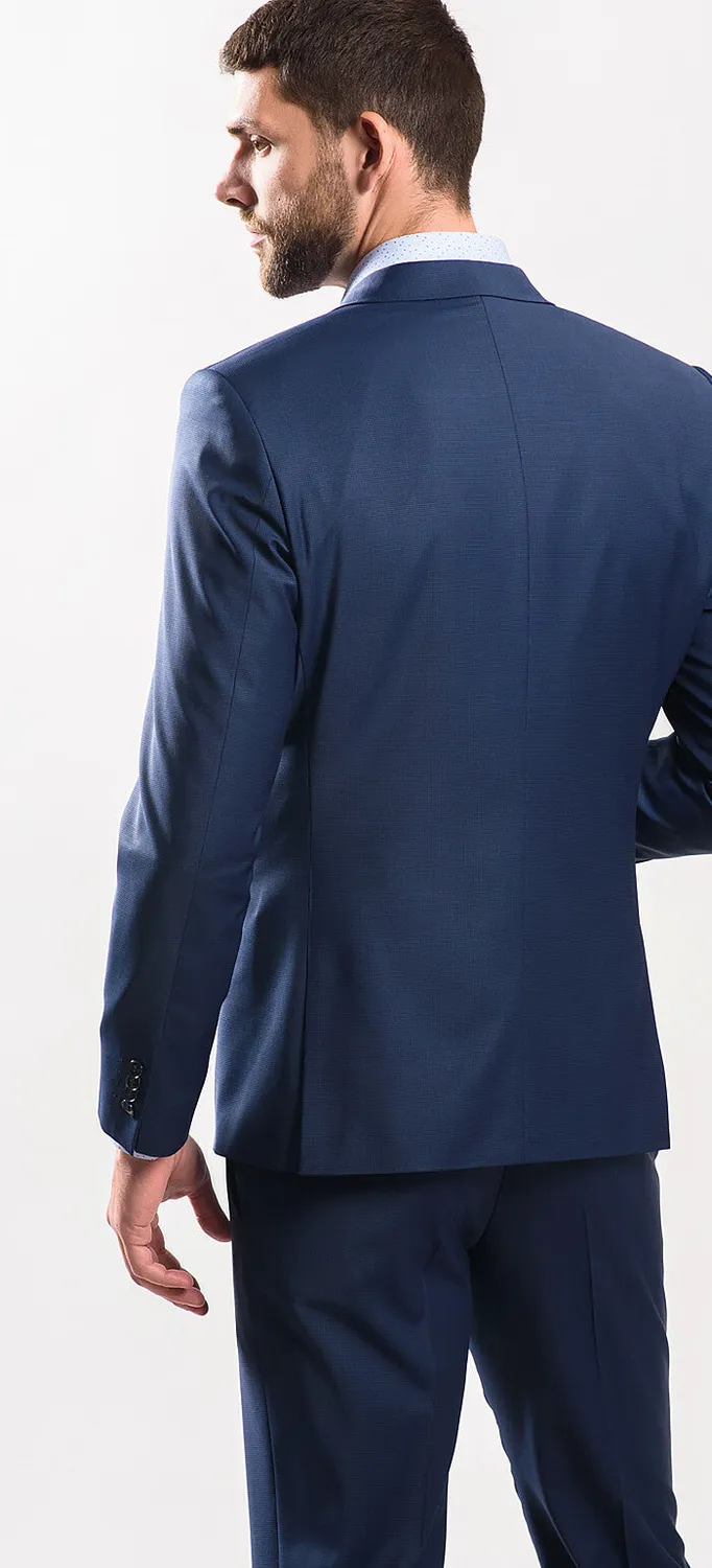 Alain Delon abito blu navy slim fit stretch due bottoni