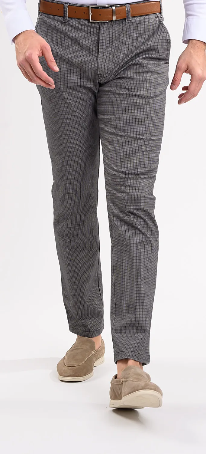 Alain Delon Pantaloni Uomo Grigio-Marrone Gallo