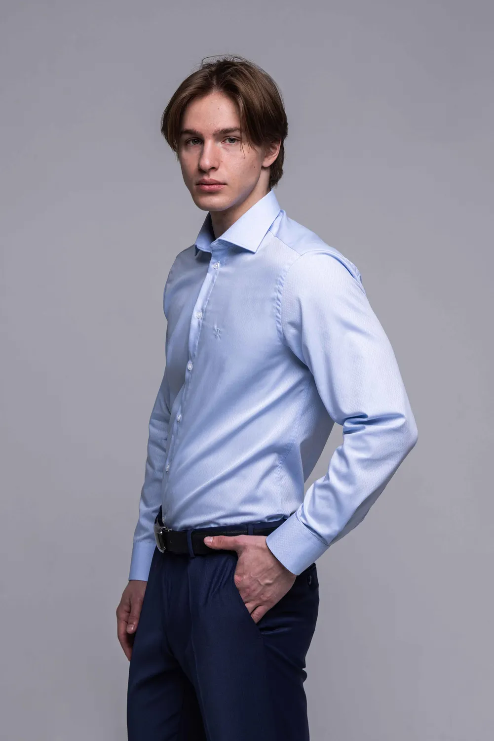 Alain Delon camicia 13447-R-PR elegante cotone