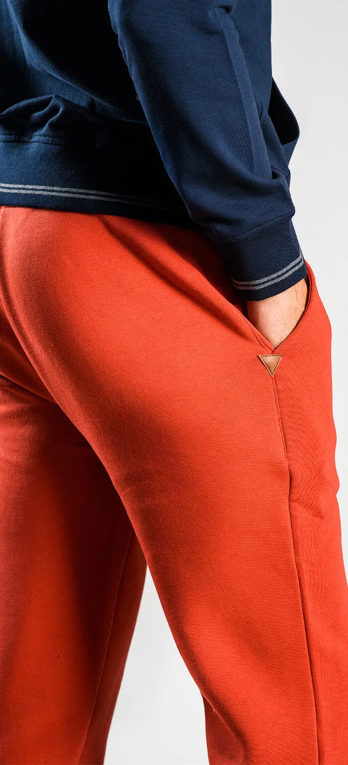 Alain Delon pantaloni tuta rossi cotone