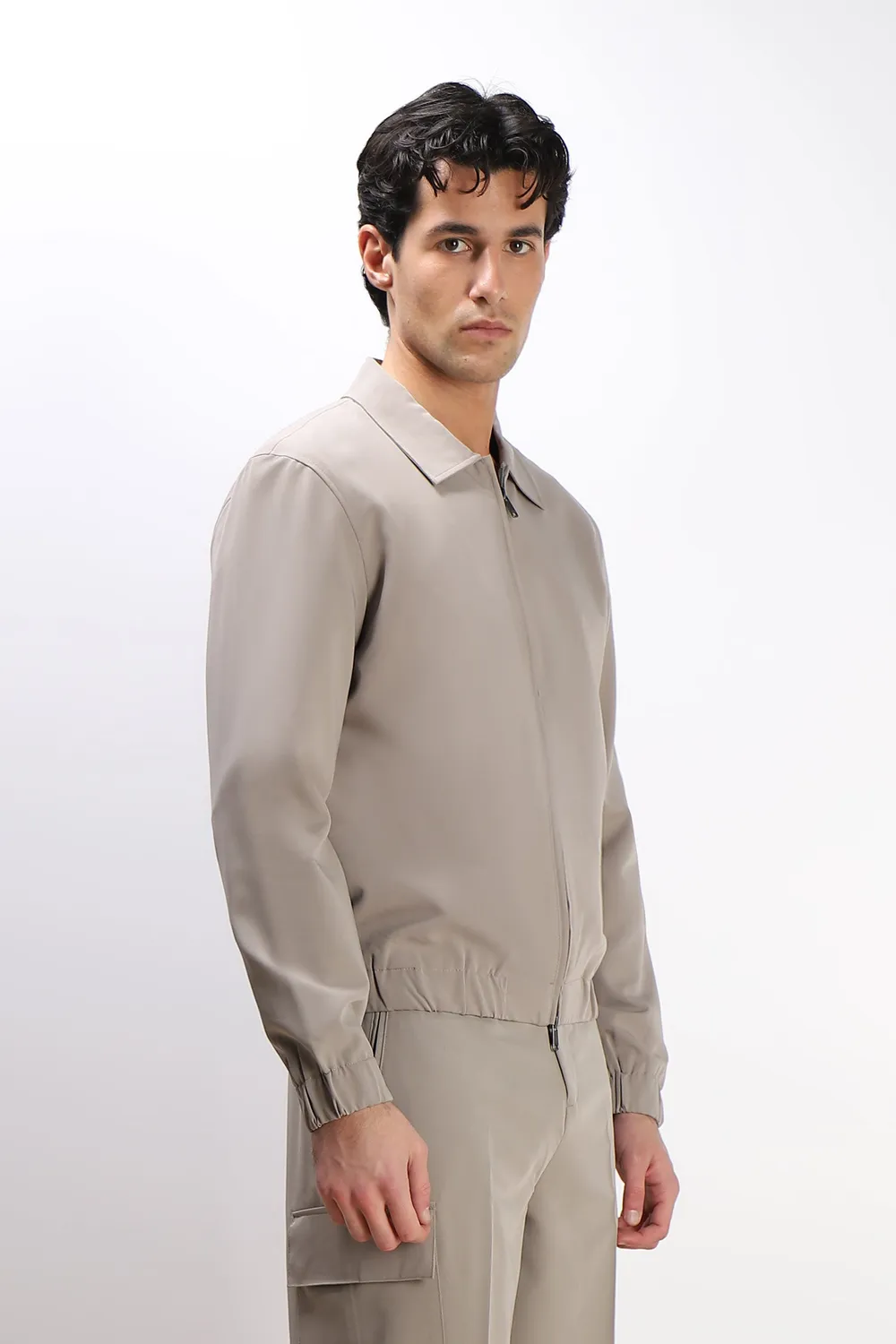Sonny Bono Bomber giubbotto collo camicia sabbia