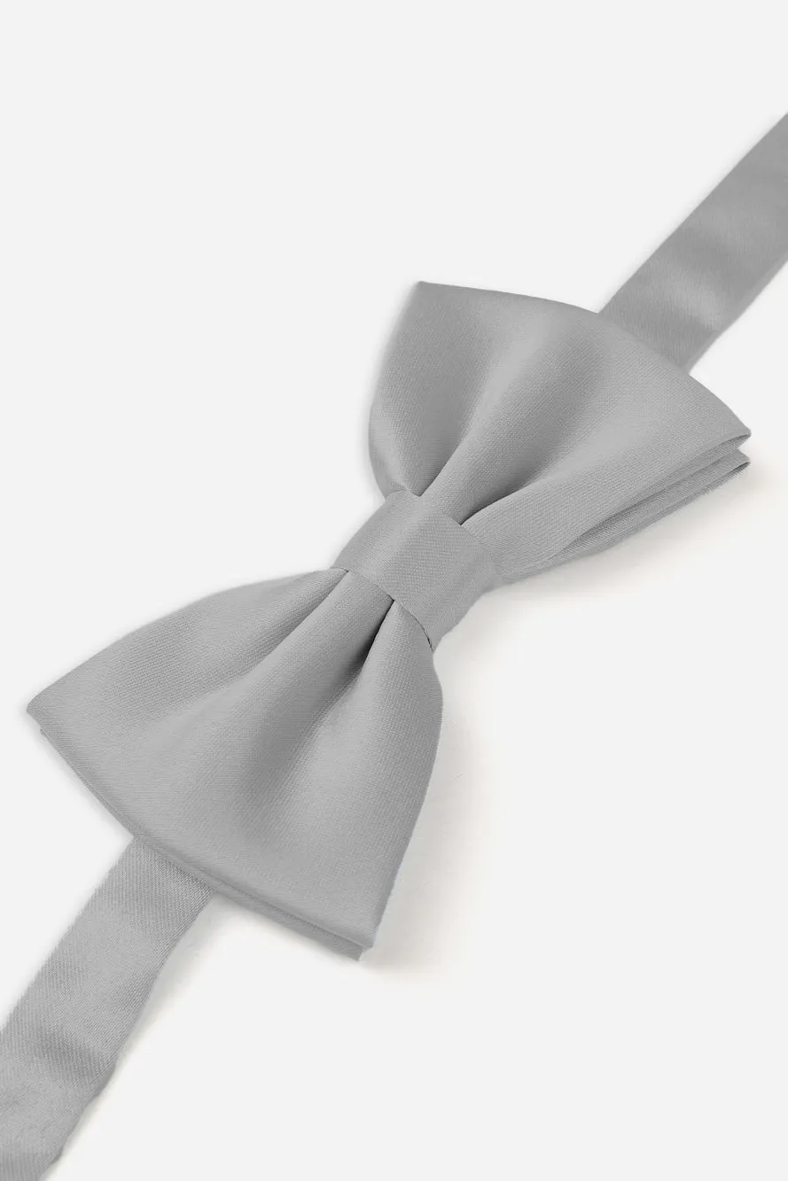 Sonny Bono papillon raso grigio perla cerimonia