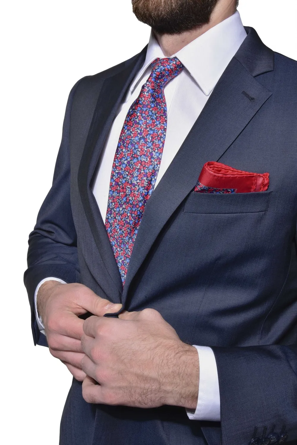 Alain Delon Wool Slim completo blu lana Zignone