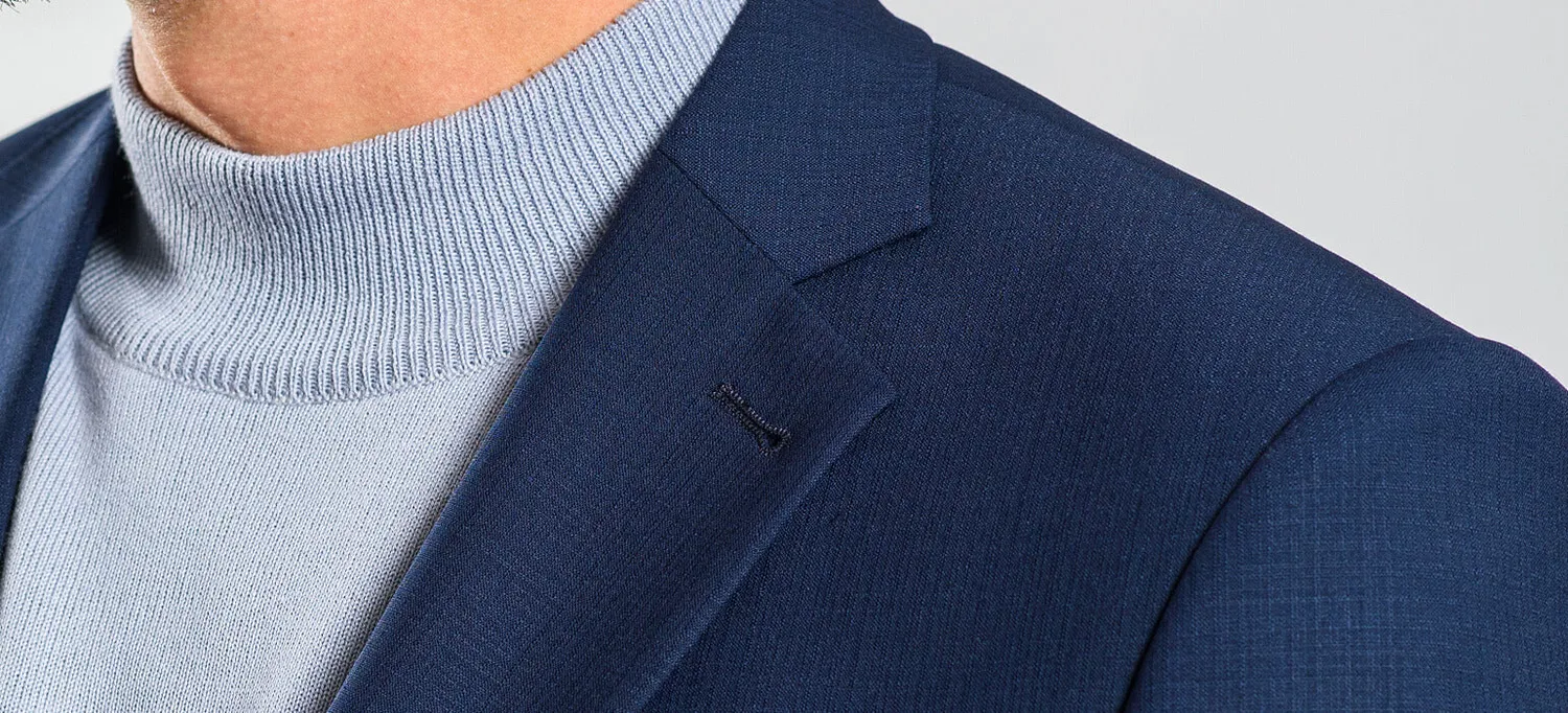 Alain Delon abito slim fit grigio-blu elasticizzato