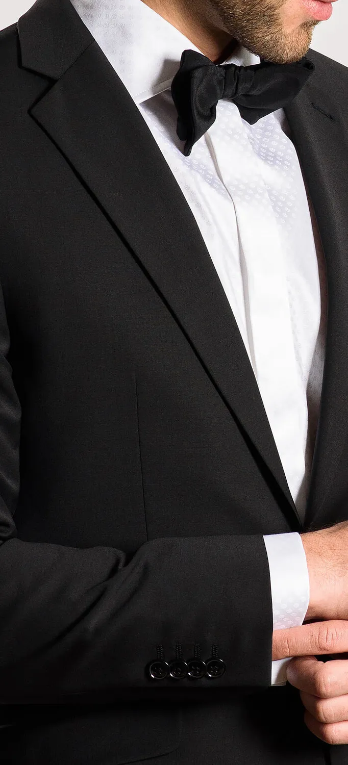 Alain Delon Abito Nero Slim Fit Antipiega
