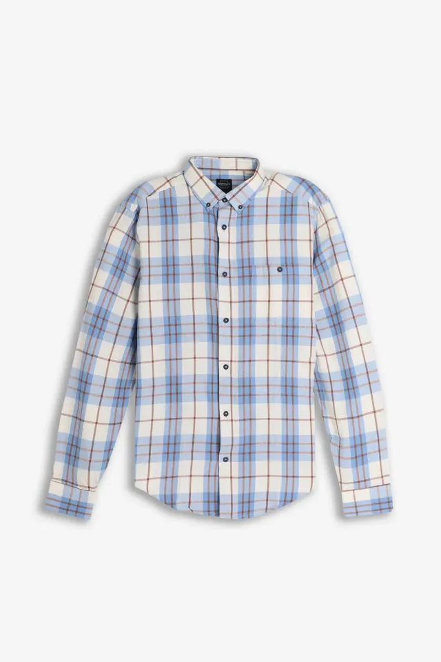 Sonny Bono NI 02091CM Camicia Flanella Panna Quadri