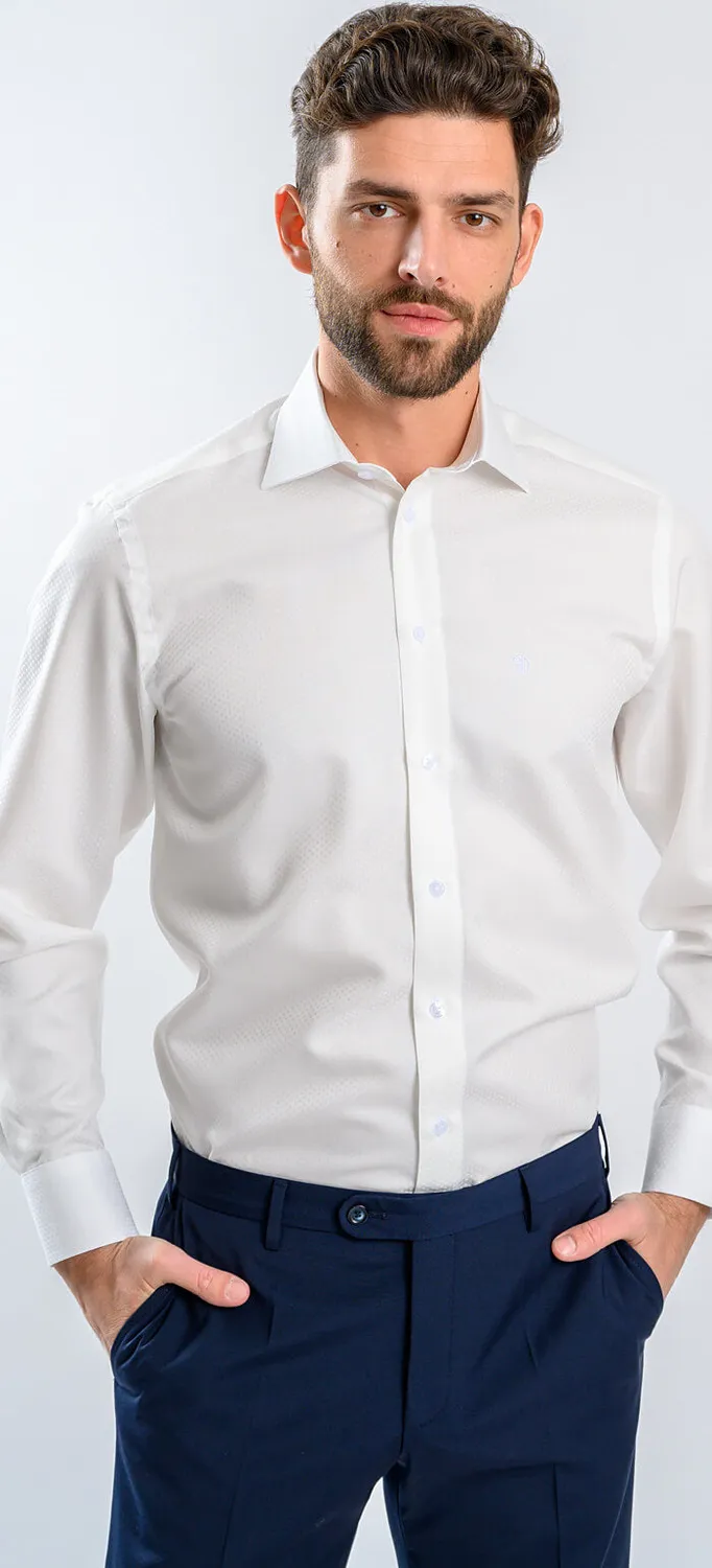 Alain Delon camicia burro pois classic fit Getzner