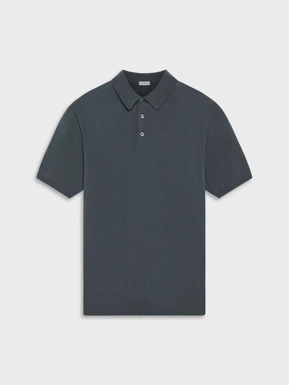 Caruso Butterfly polo cotone grigio antracite