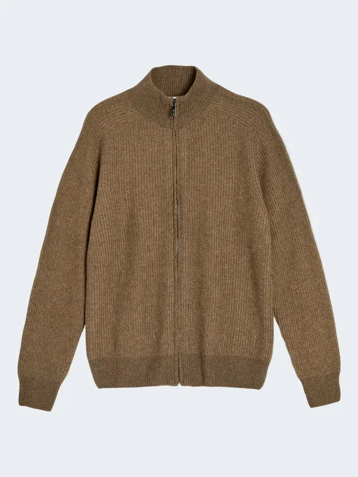 Sand Menswear Ingram R 5629 maglione zip bicolore collo alto
