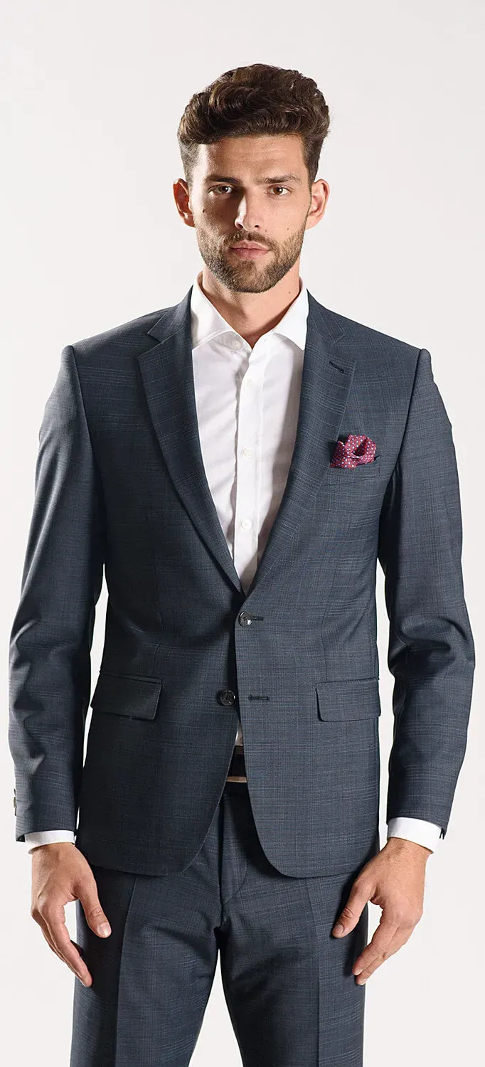Alain Delon Grey Check Slim Fit abito grigio taglia 27