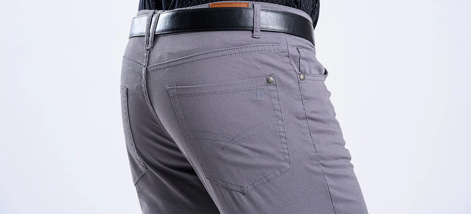 Alain Delon jeans grigi slim fit elasticizzati