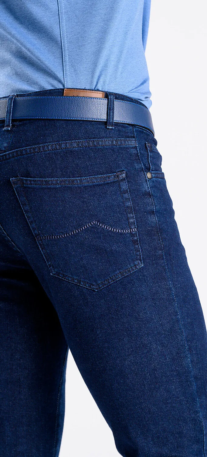 Alain Delon Jeans Blu Scuro Slim Fit Elasticizzati