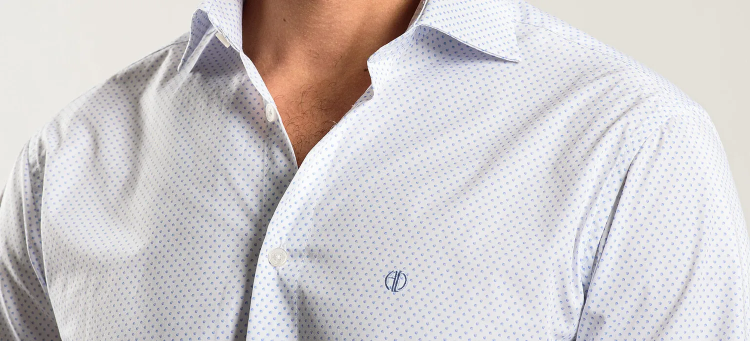 Alain Delon camicia bianca basic extra slim fantasia