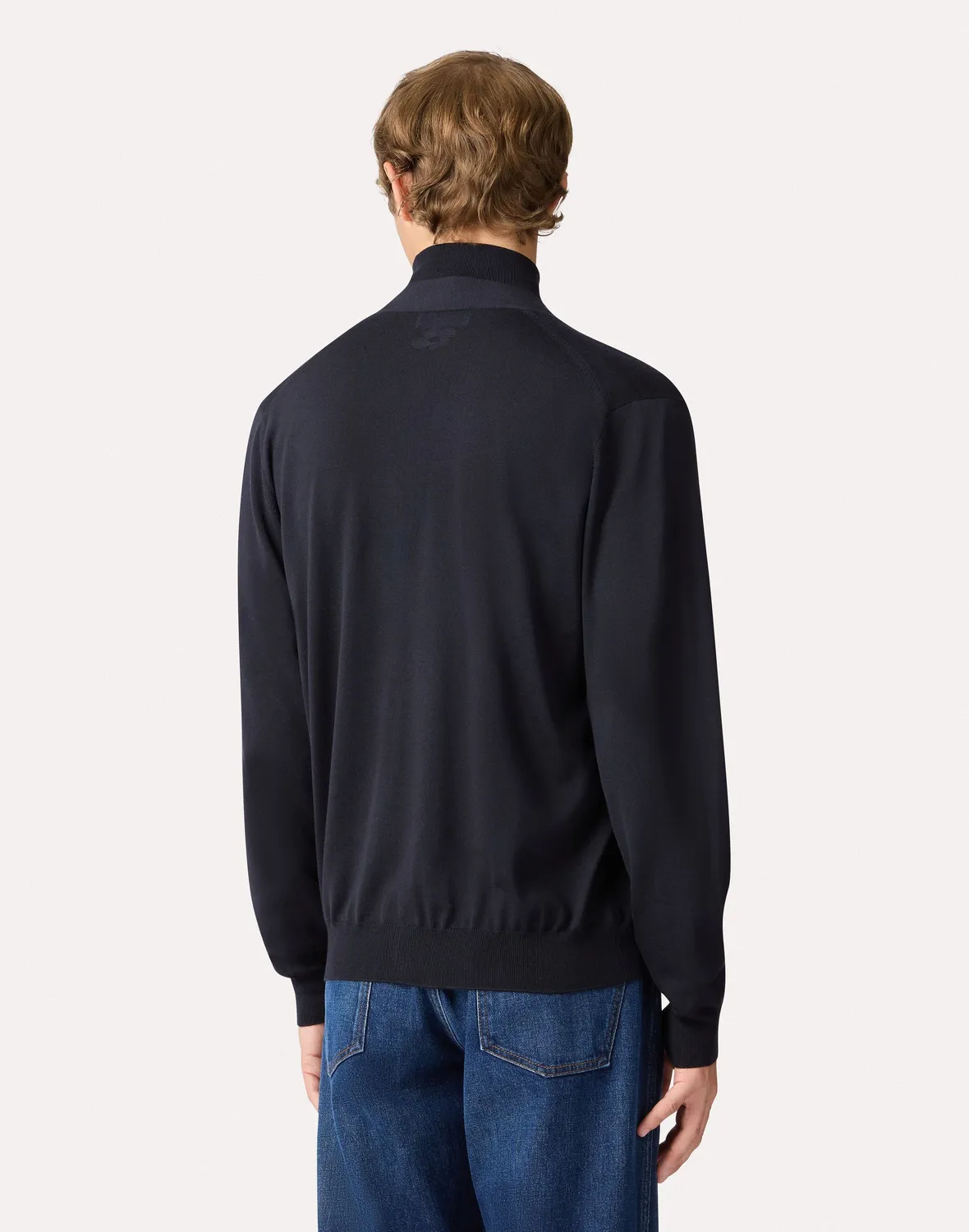 Lardini cardigan lana merino superfine blu 120's