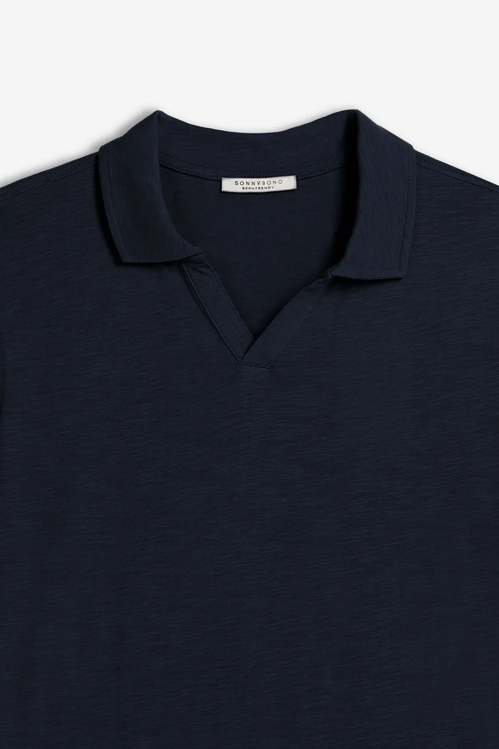 Sonny Bono polo slub bleu collo derby cotone