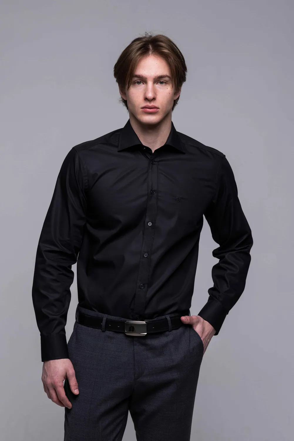 Alain Delon 13445-R-PR Camicia Collo Classico