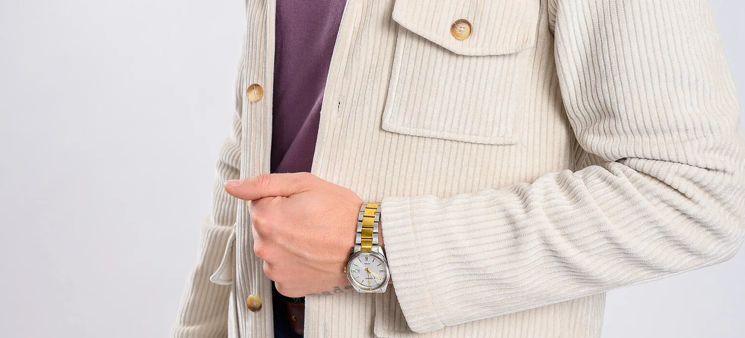 Alain Delon sovracamicia beige velluto coste