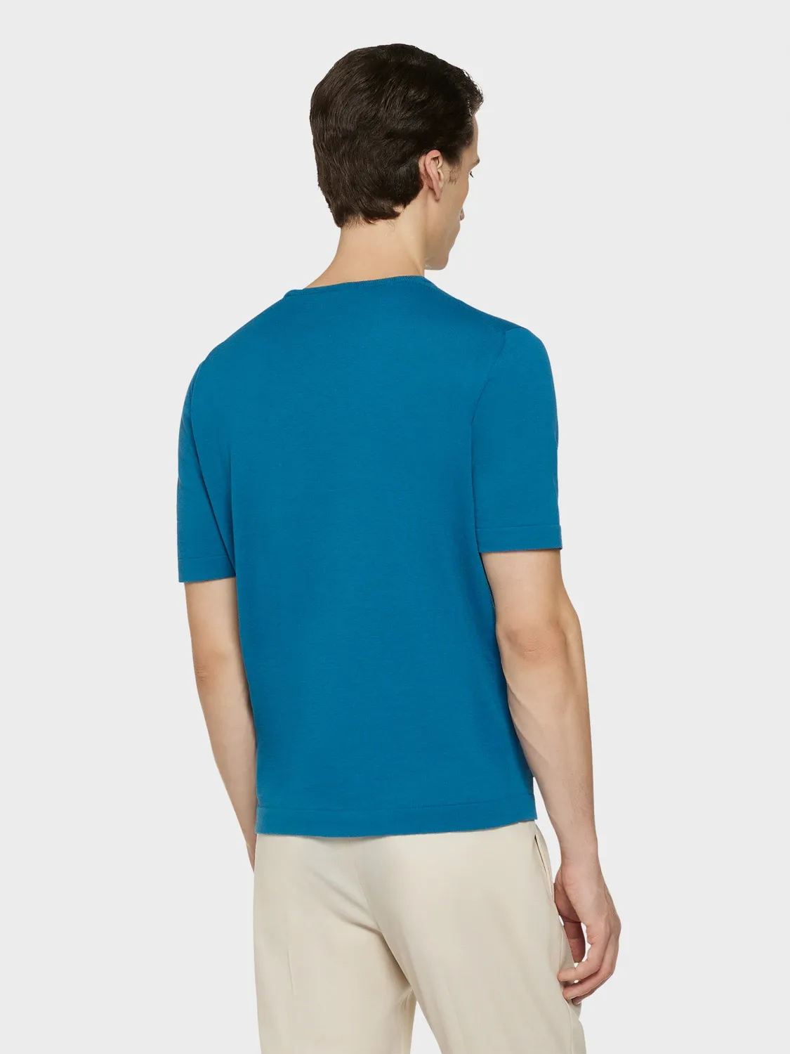 Caruso Butterfly maglia maniche corte cotone blu