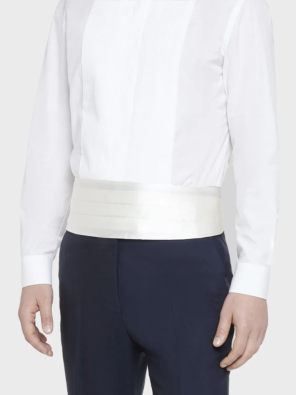 Caruso Fascia Smoking Seta Bianca
