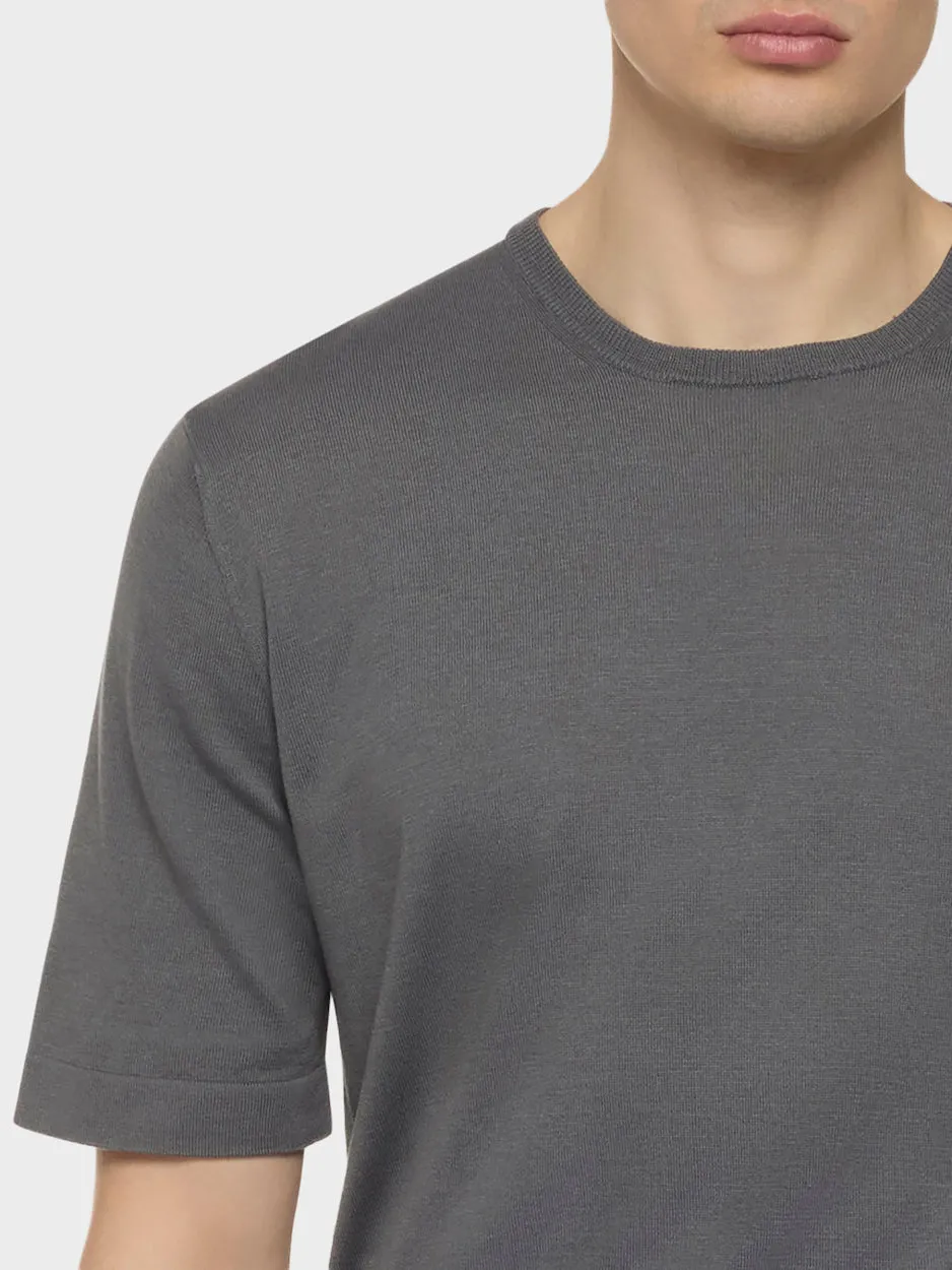 Caruso t-shirt maglia seta cotone grigia