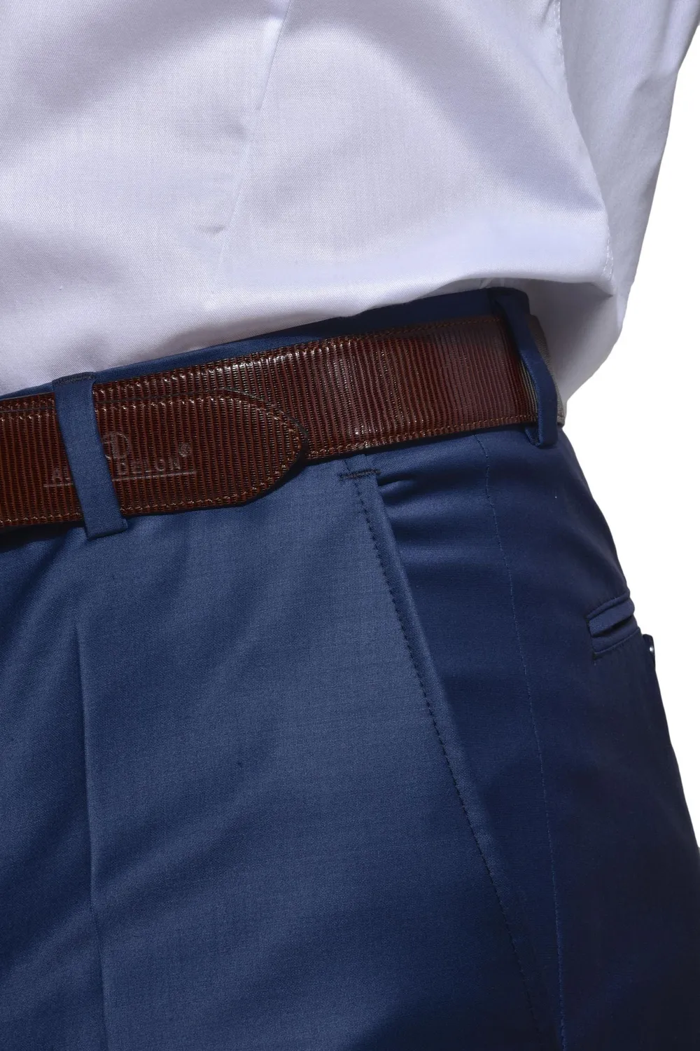 Alain Delon Limited Edition pantaloni eleganti blu 28 lana