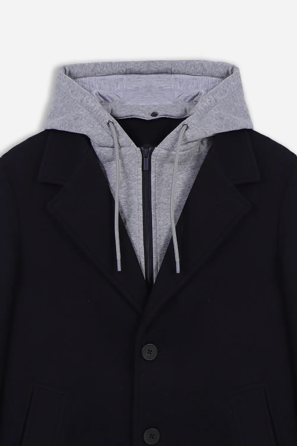 Sonny Bono Cappotto Baronetto Felpa Bleu Cappuccio