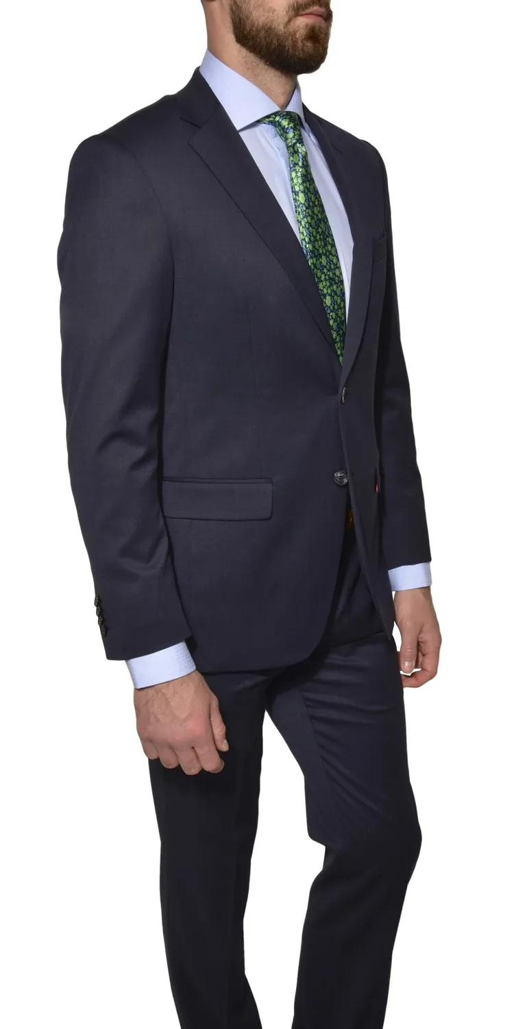 Alain Delon Basic giacca abito blu navy lana stretch