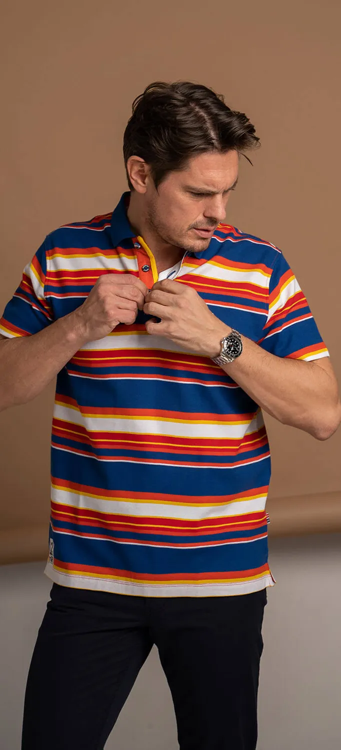 Alain Delon polo sportiva cotone righe slim fit