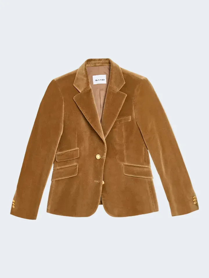 Sand Remi B blazer velluto cammello donna