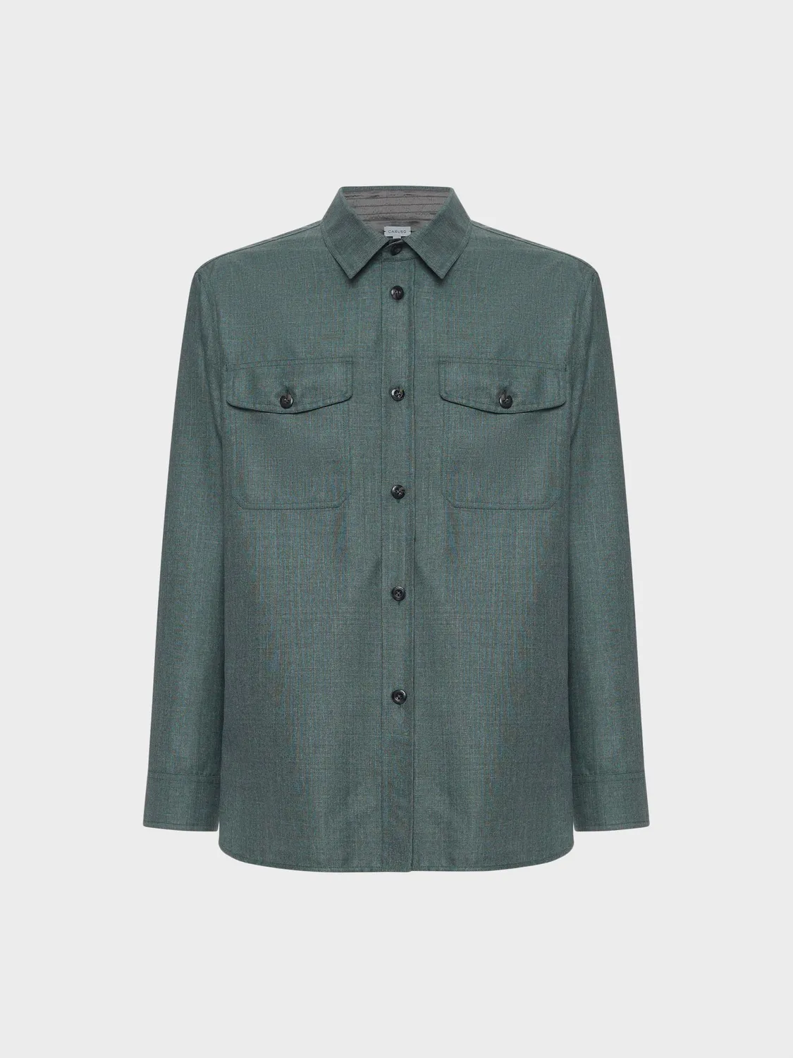 Caruso Aida overshirt lana seta lino verde