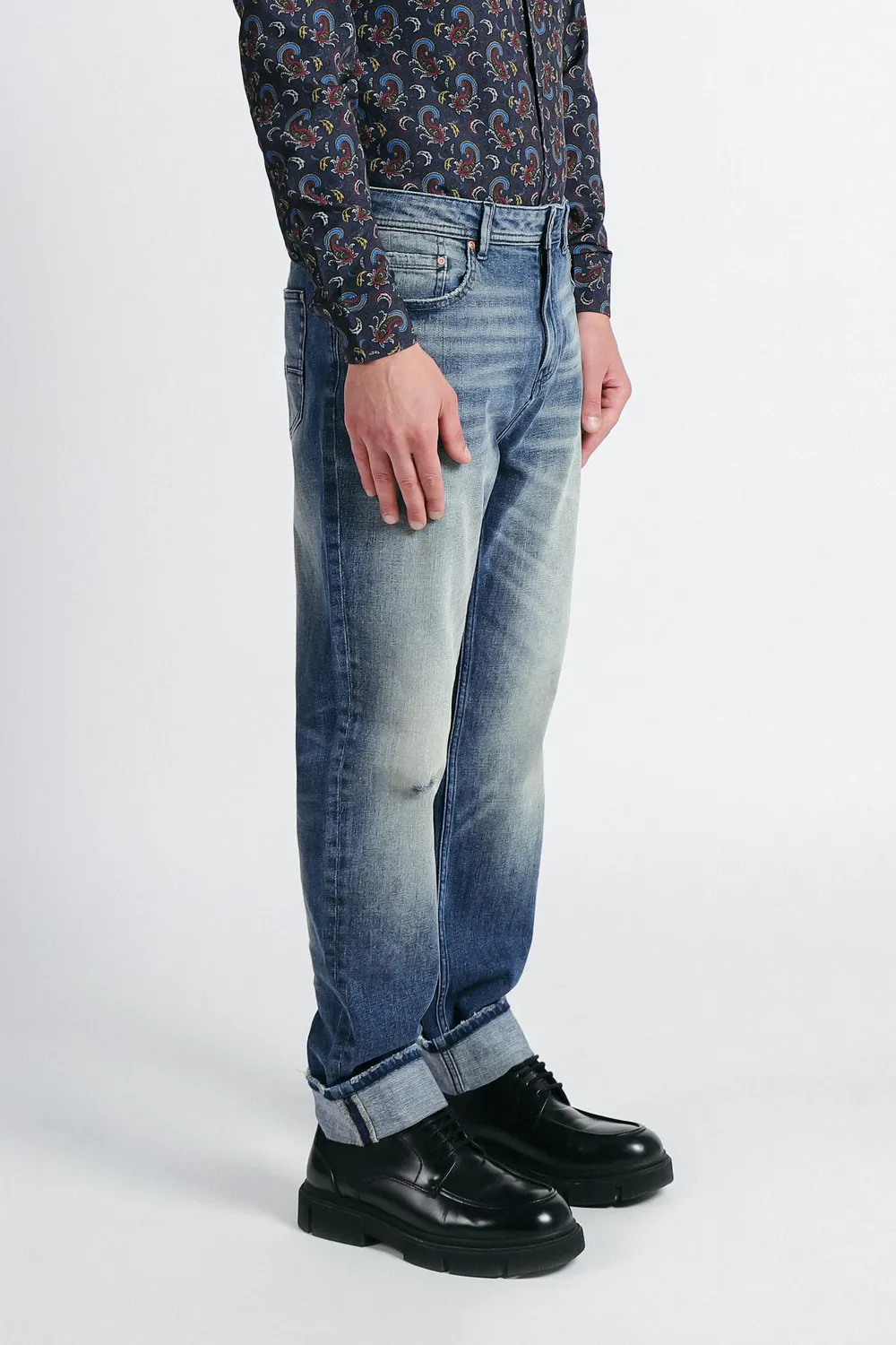 Sonny Bono denim loose fit polvere gamba dritta uomo
