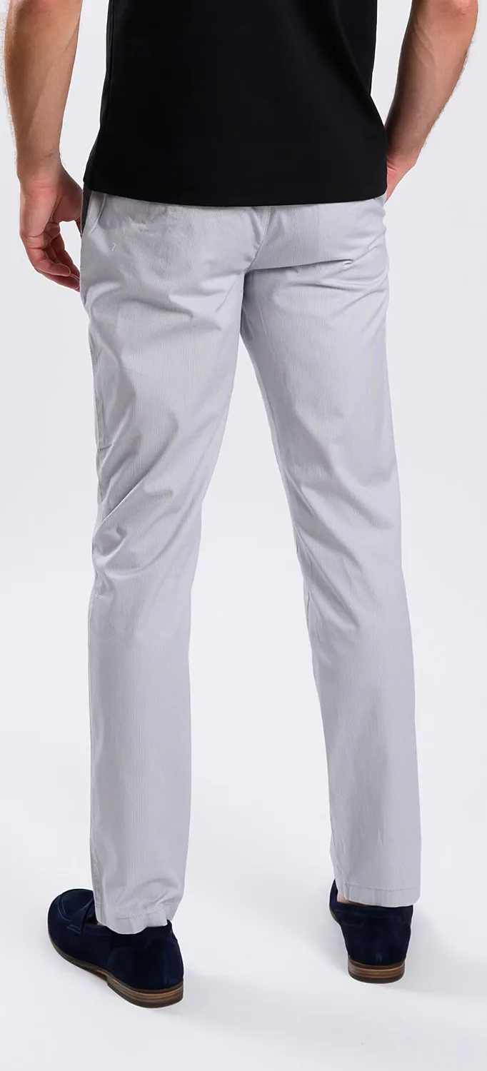 Alain Delon Chino Beige Stampa Gallo Slim Fit