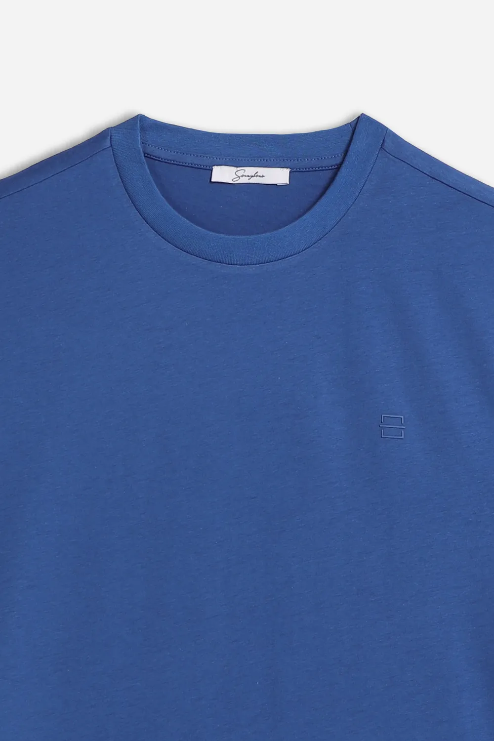Sonny Bono t-shirt logo stampato royal cotone morbido