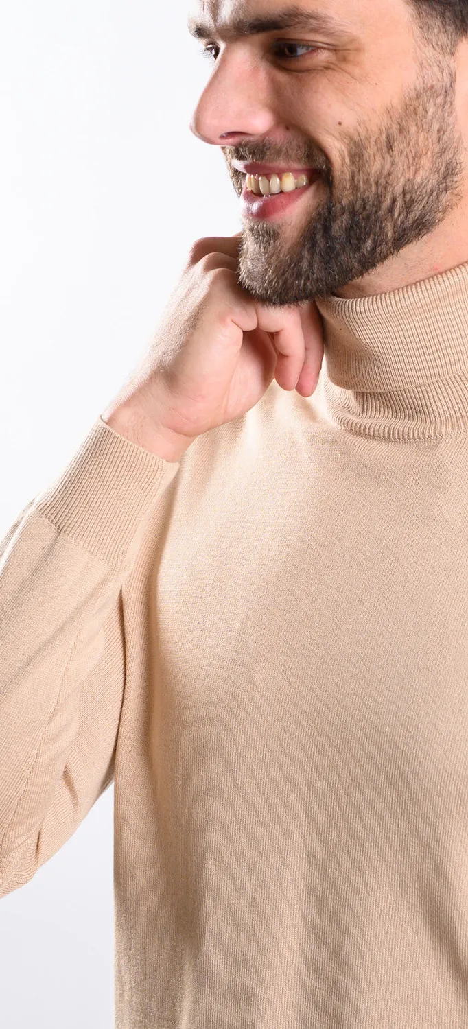 Alain Delon dolcevita uomo cotone beige scuro