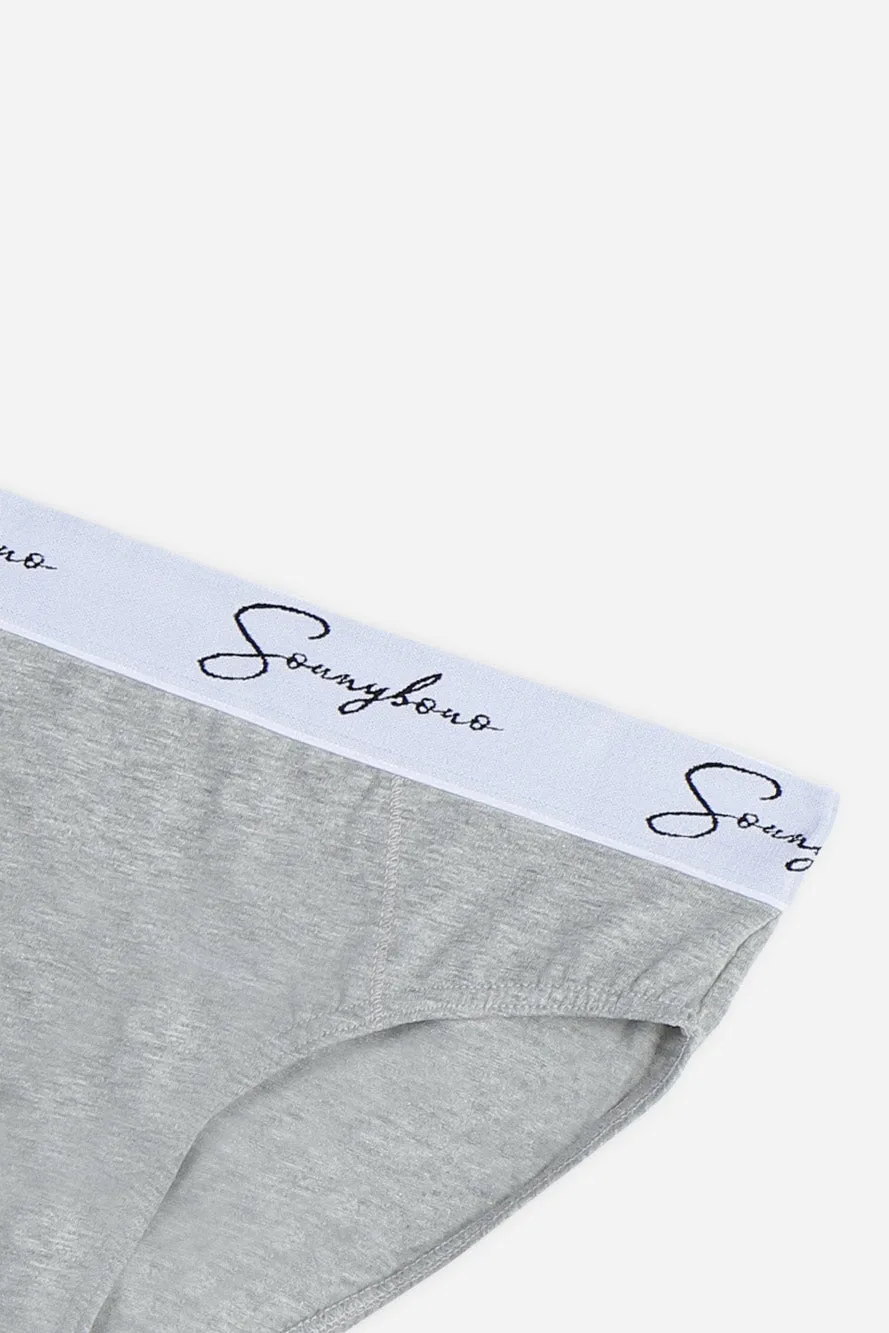 Sonny Bono Slip Uomo Grigio Elastico a Contrasto